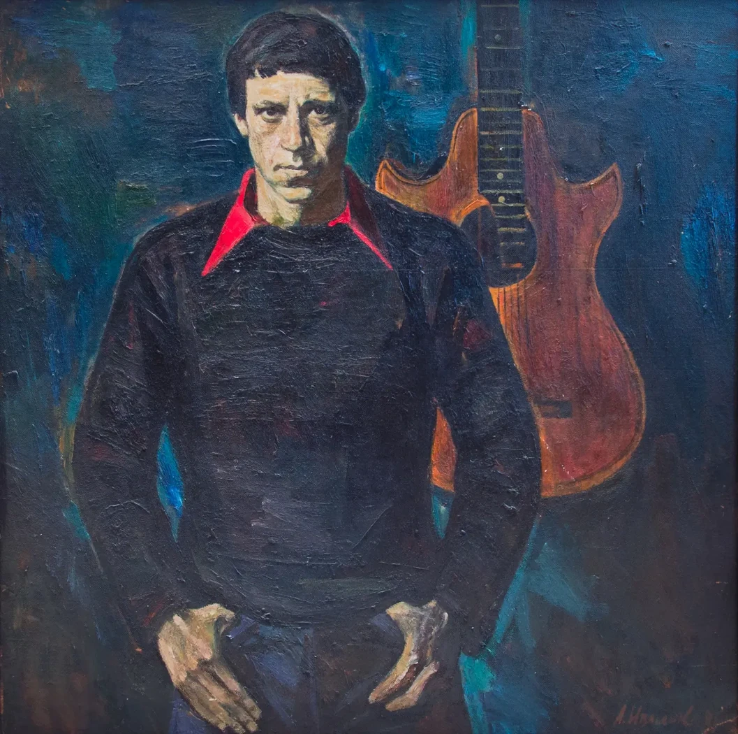 «Портрет Высоцкого В.С.», Ивасенко Анатолий Александрович, художник, купить картину, купить, работу, живопись, аукцион, галерея ОПХ, портрет, соцреализм, бидспирит, Bidspirit