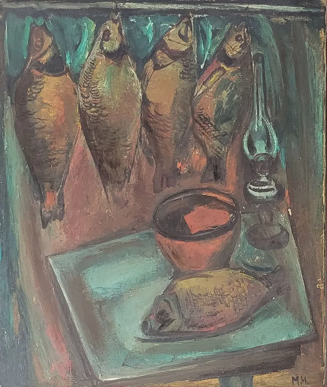 «Лещи», Чичерина Минна Григорьевна, художник, купить картину, купить, работы, аукцион, живопись, галерея ОПХ, Bidspirit, бидспирит, магазин