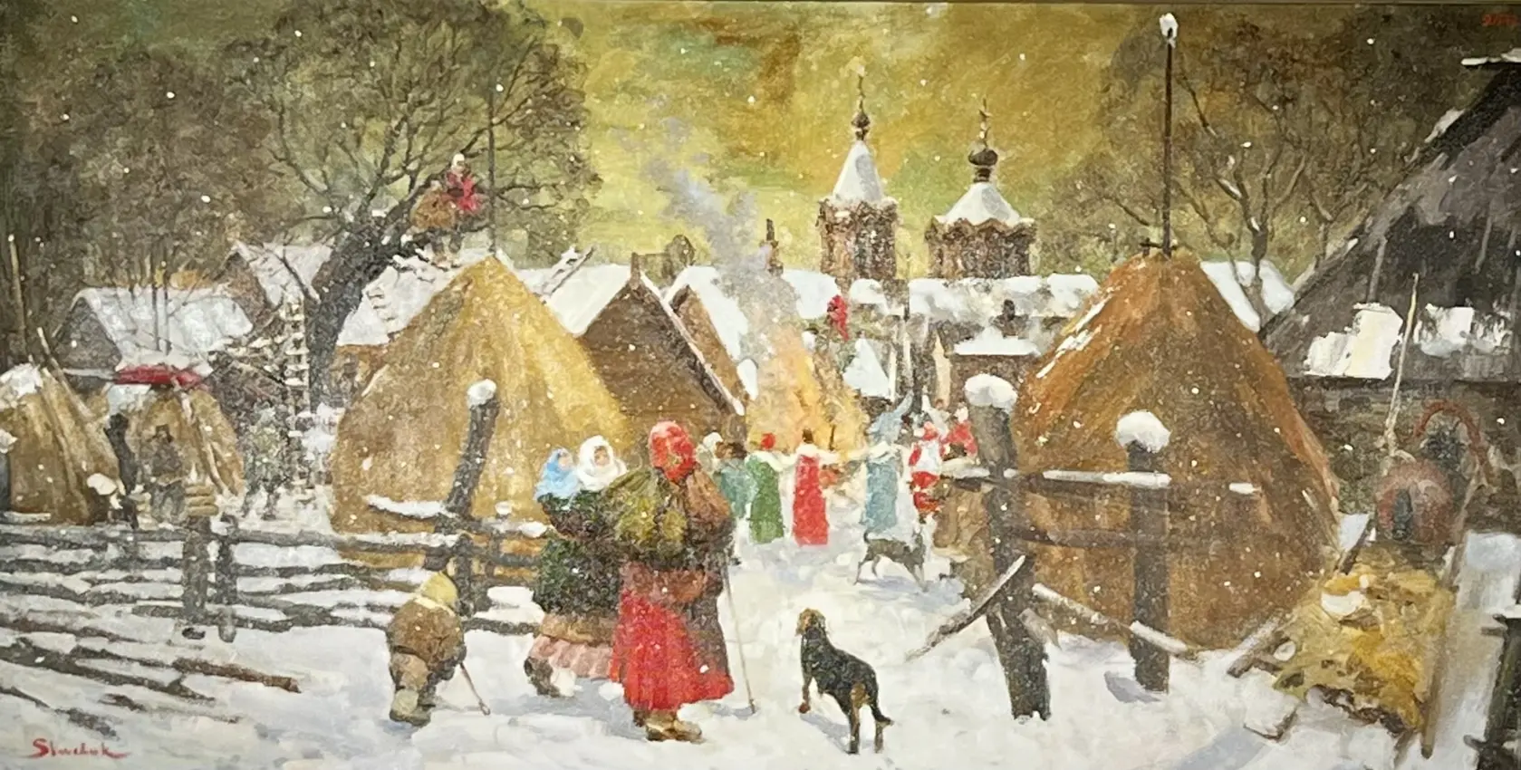 «Масленица», Шевчук Василий Михайлович, художник, купить картину, купить, работы, аукцион, живопись, галерея ОПХ, Bidspirit, бидспирит, магазин, выставка