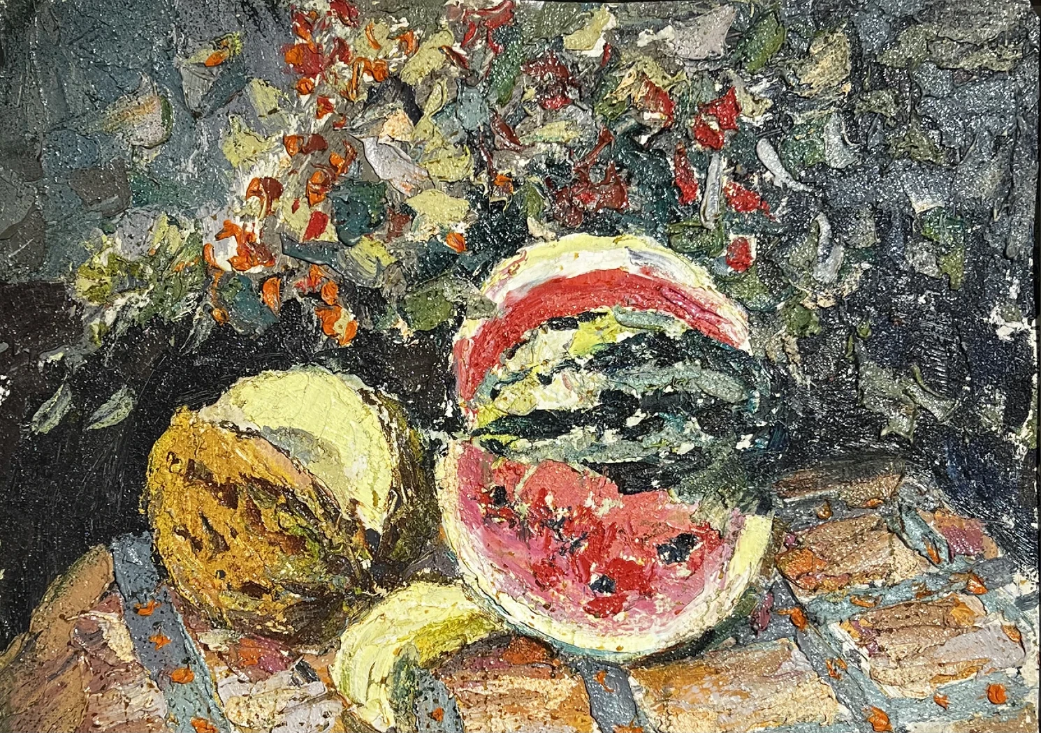 «Натюрморт с арбузом и дыней», Коровяков А.П., художник, купить картину 