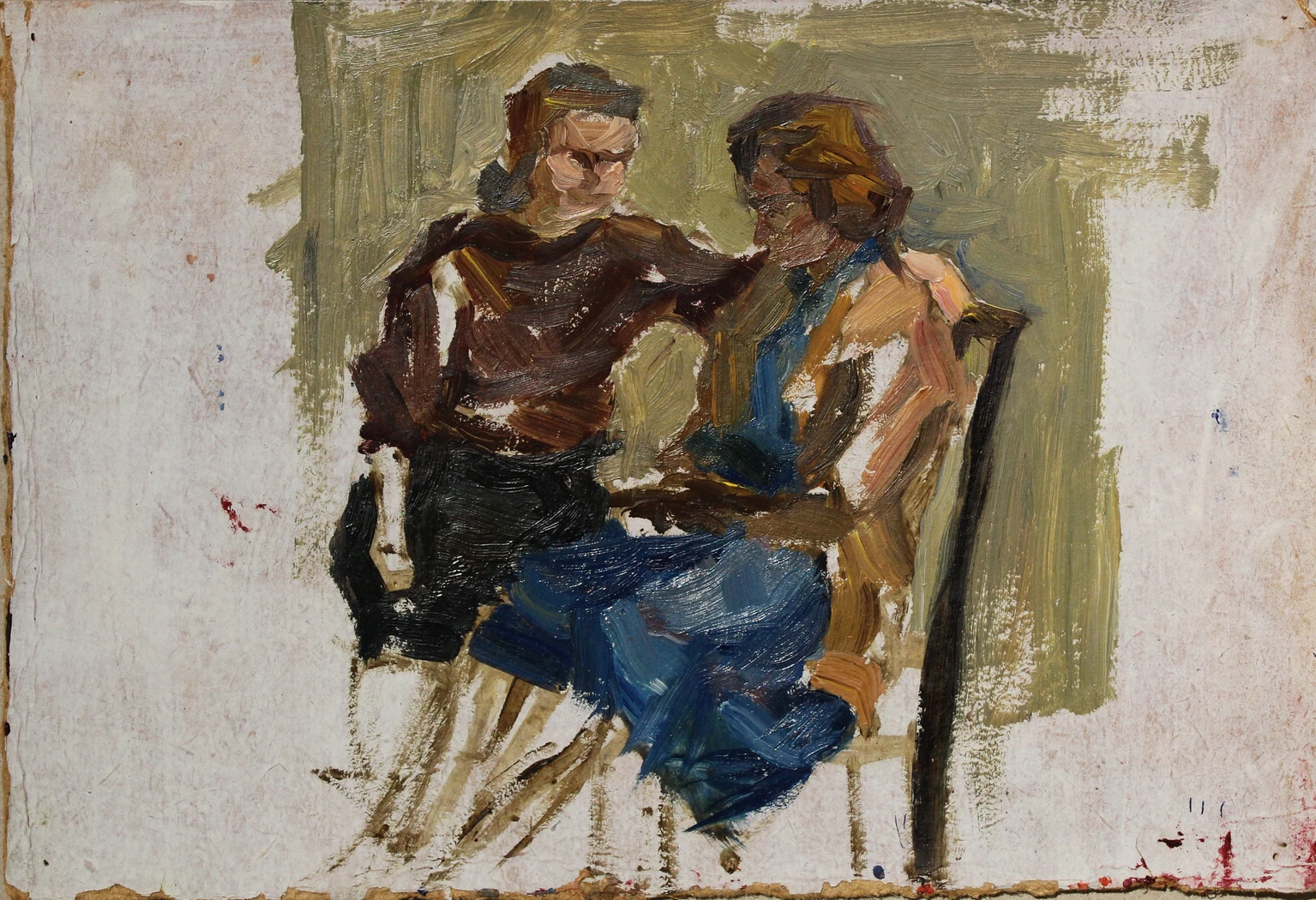 «Серьезный разговор», Альберти Пётр Филиппович, художник, купить картину
