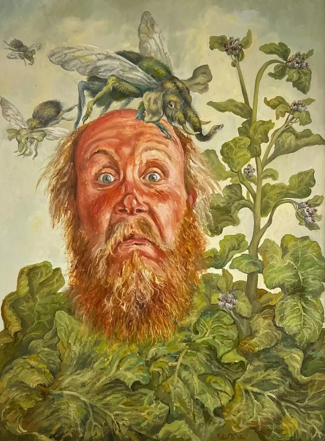 «Лето, мухи, лопухи», Миронов Валерий Анатольевич, художник, живопись, графика, выставка, галерея ОПХ, выставка «Автопортреты» – XXVIII Международного фестиваля искусств «Сергей Осколков и его друзья»
