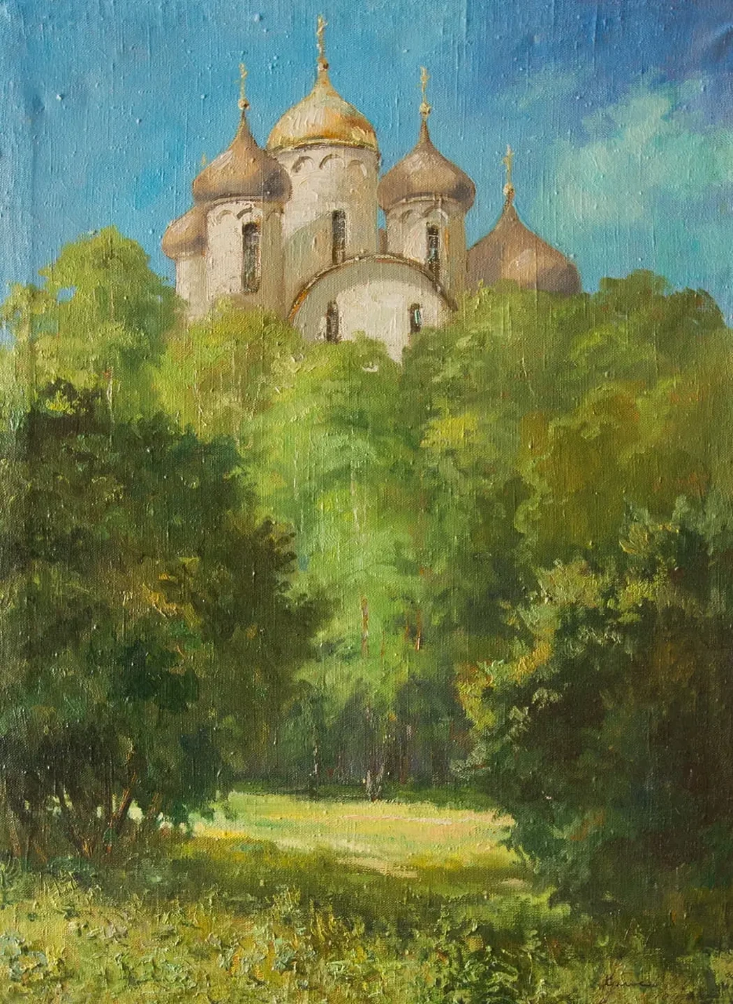 «Софийский собор. Новгород», Куликов Владимир Александрович, художник, купить картину, купить, работы, аукцион, живопись, галерея ОПХ, Bidspirit, бидспирит, магазин, выставка