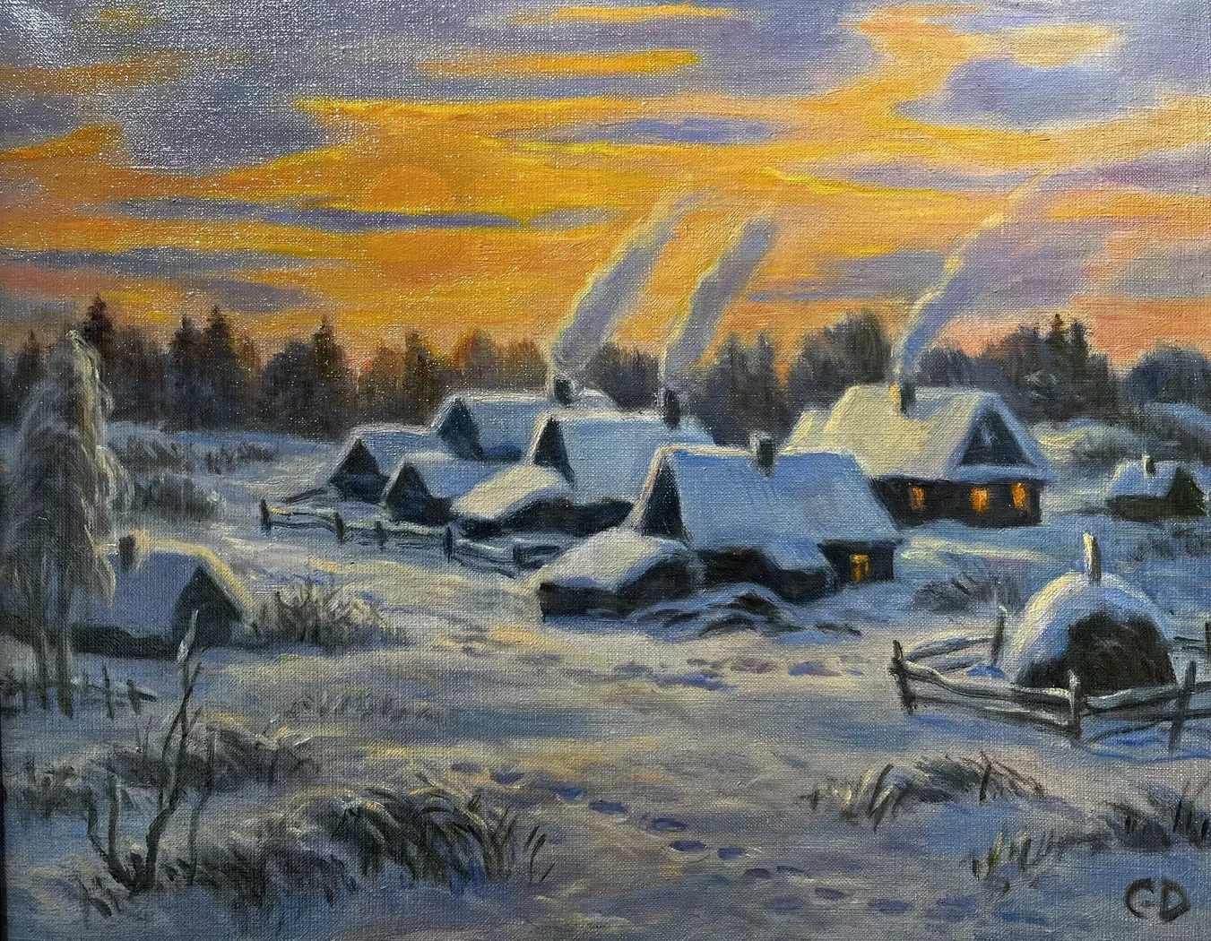 Январь в деревне