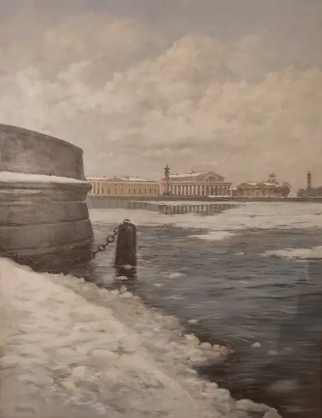 «Вид на Биржу. Санкт-Петербург.», Захаров Ю.В., художник, купить картину.