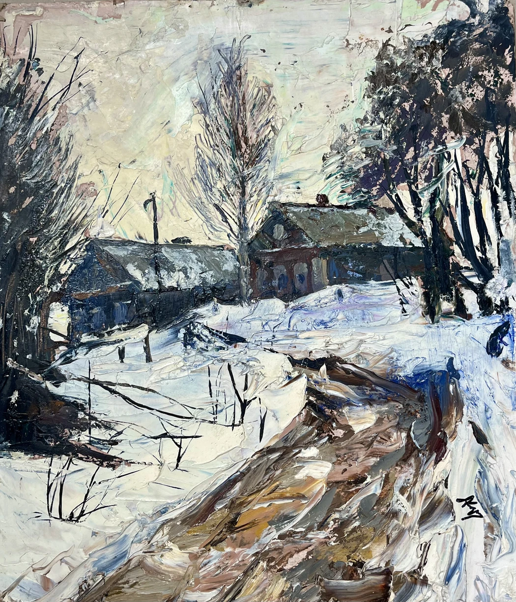 «Зимняя пора», Коровяков Александр Петрович, художник, купить картину, купить, работу, живопись, аукцион, галерея ОПХ, бидспирит, Bidspirit, пейзаж