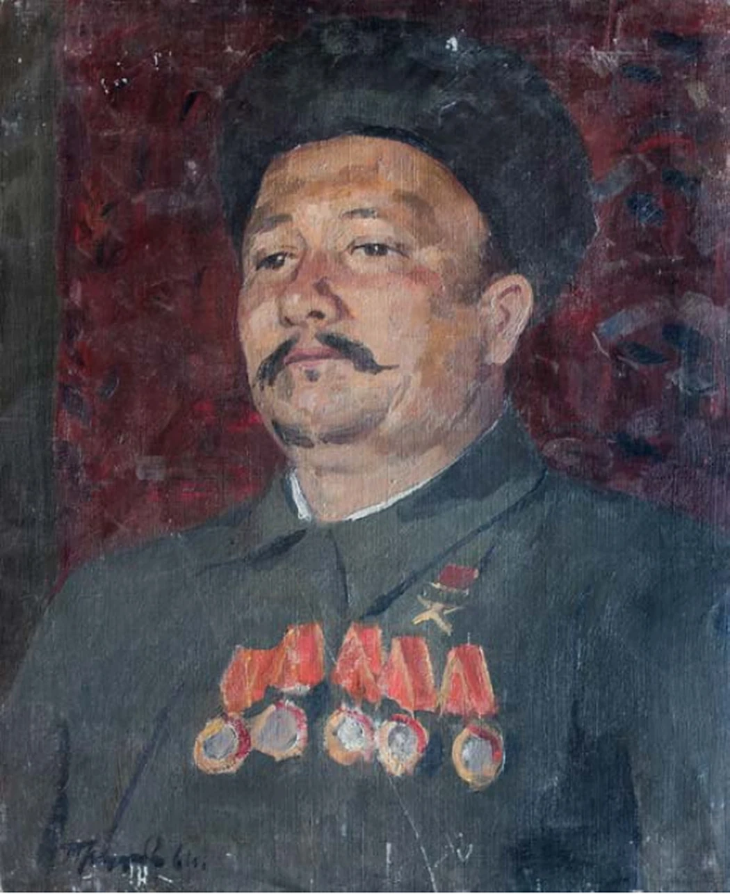 «Портрет Героя Социалистического Труда Э. Эскандерова», Труфанов Михаил Павлович, художник, купить картину, купить, работу, живопись, аукцион, галерея ОПХ, портрет, соцреализм, бидспирит, Bidspirit
