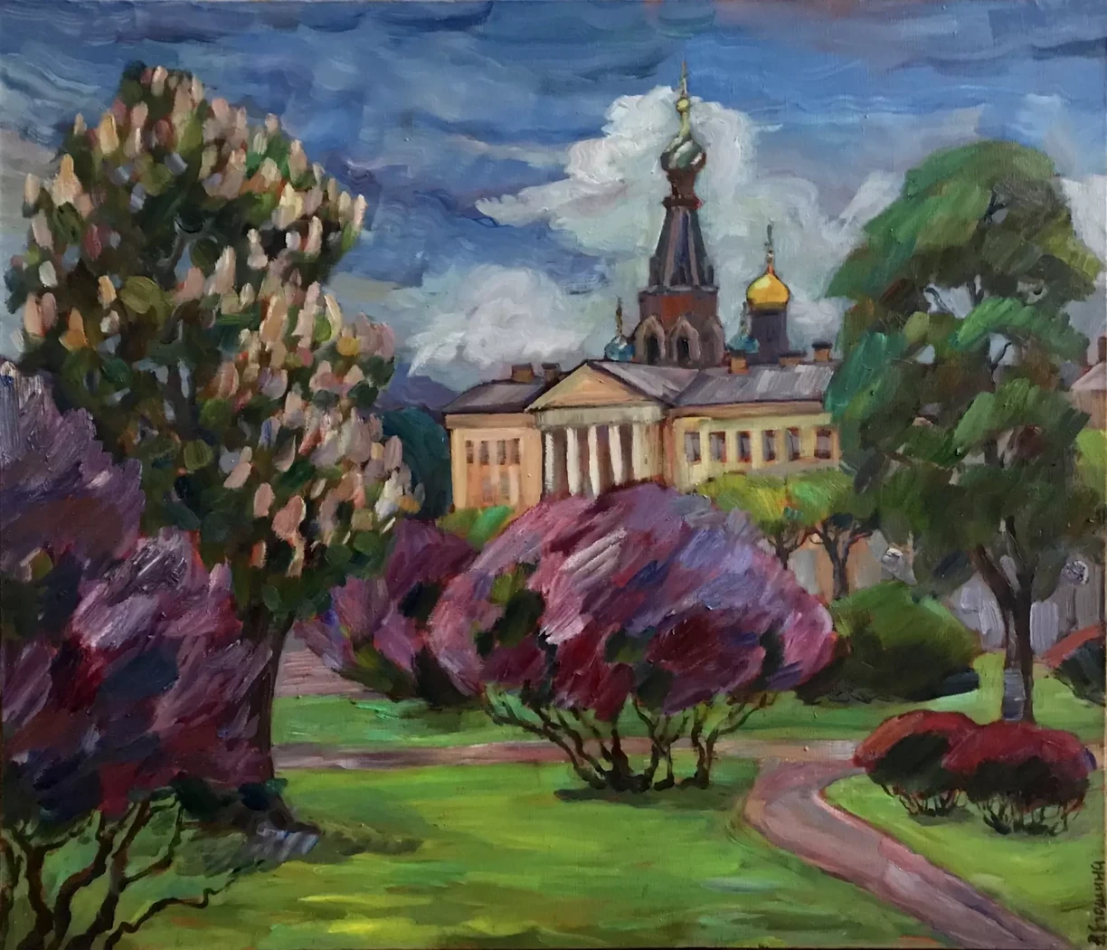 «Марсово поле перед грозой. Сирень», Егошина Вера Алексеевна, художник, купить картину