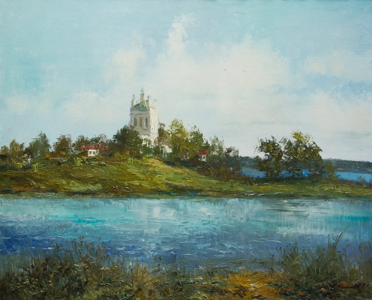 «Корсунский монастырь (г. Торопец)», Куликов Владимир Александрович, художник, купить картину, купить, работы, аукцион, живопись, галерея ОПХ, Bidspirit, бидспирит, магазин, выставка