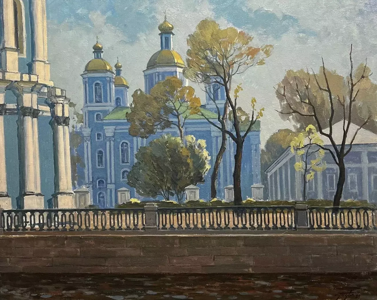 «Никольский собор», Падва Ефим Давыдович, художник, купить картину, купить работы, галерея ОПХ, выставка «Мастерская - Ленинград» Ефим Падва и его любимый город