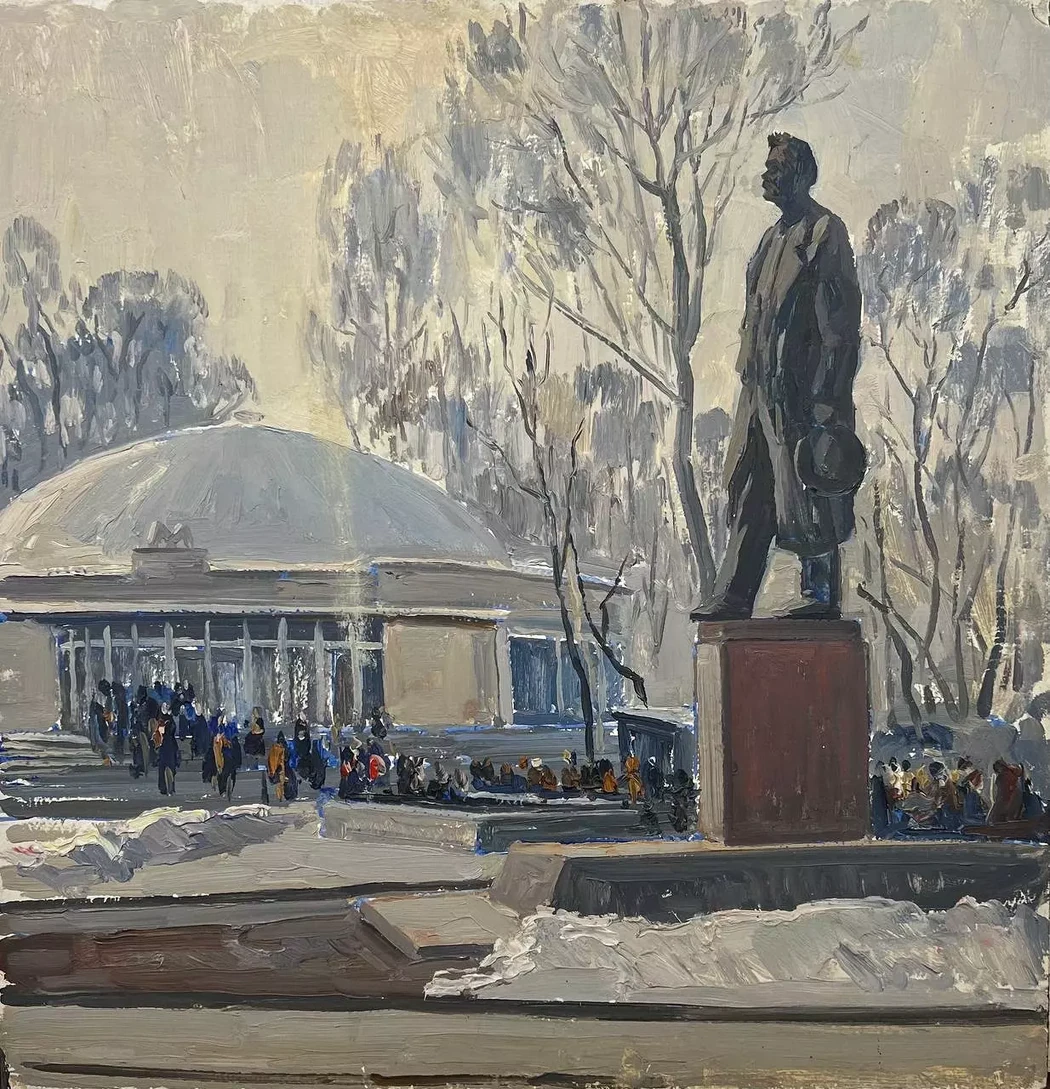 «Горьковская», Падва Ефим Давыдович, художник, купить картину, купить работы, галерея ОПХ, выставка «Мастерская - Ленинград» Ефим Падва и его любимый город