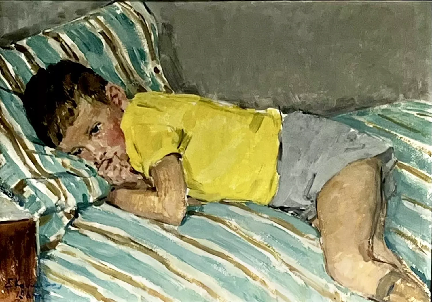 «Обиделся», Костенко Елена Михайловна, художник, купить картину, купить, работы, выставка, живопись, галерея ОПХ, портреты, выставка портретов, соцреализм
