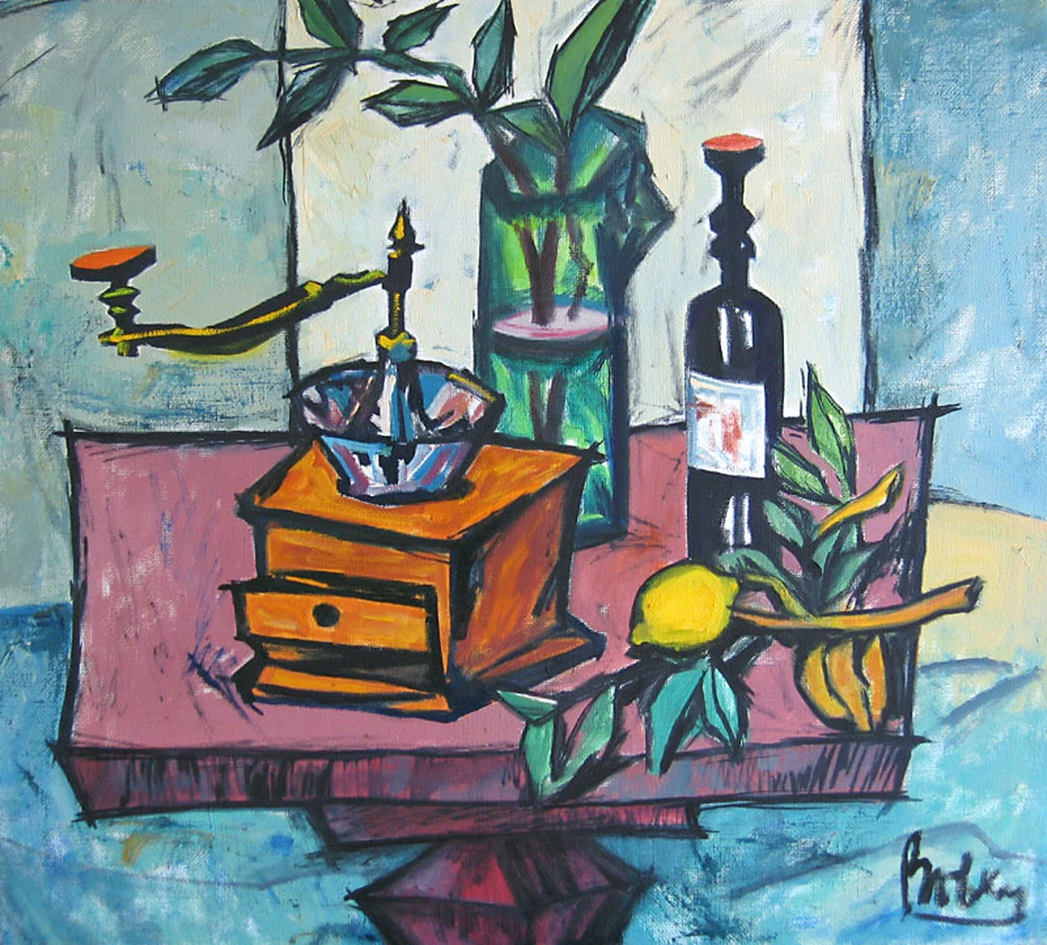 «Натюрморт с кофемолкой», 1979, Вовкушевский Р.И.