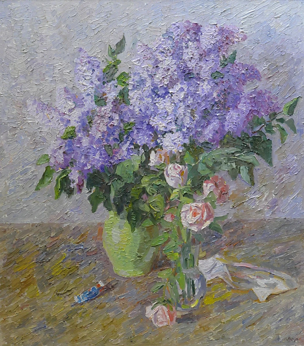 «Натюрморт с сиренью», 1992, Борисов В.И.