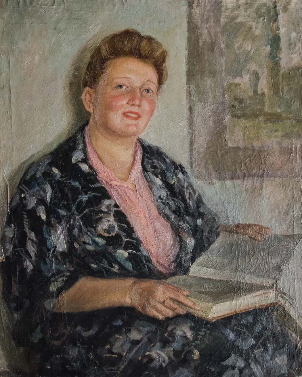 «Женский портрет», Зачиняев Василий Никитович, художник, купить картину, купить, работу, живопись, аукцион, галерея ОПХ, портрет, соцреализм, бидспирит, Bidspirit