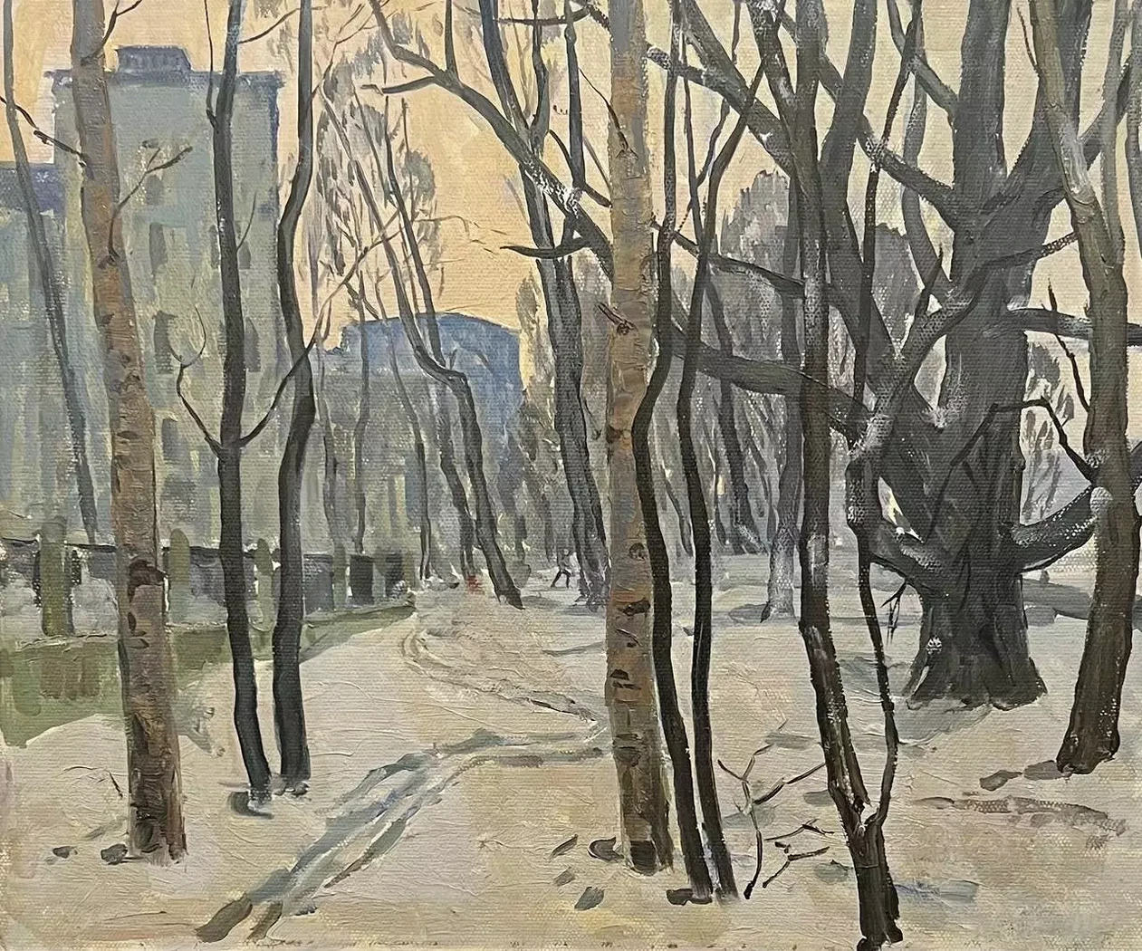 «Песочная, 16», Падва Ефим Давыдович, художник, купить картину, купить работы, галерея ОПХ, выставка «Мастерская - Ленинград» Ефим Падва и его любимый город