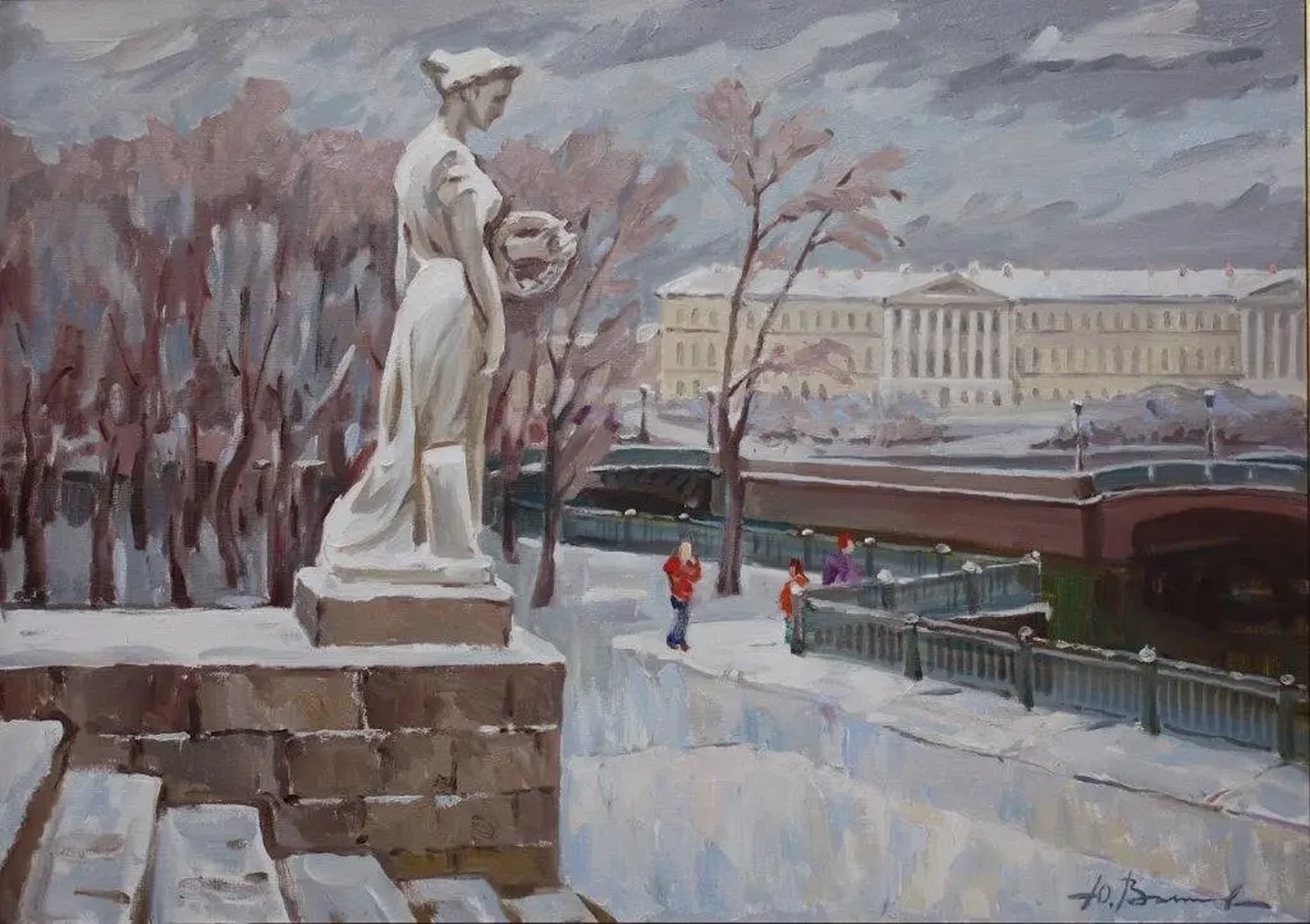 «У Михайловского замка», Васильев Юрий Анатольевич, художник, купить картину, купить, работы, аукцион, живопись, галерея ОПХ, Bidspirit, бидспирит, магазин