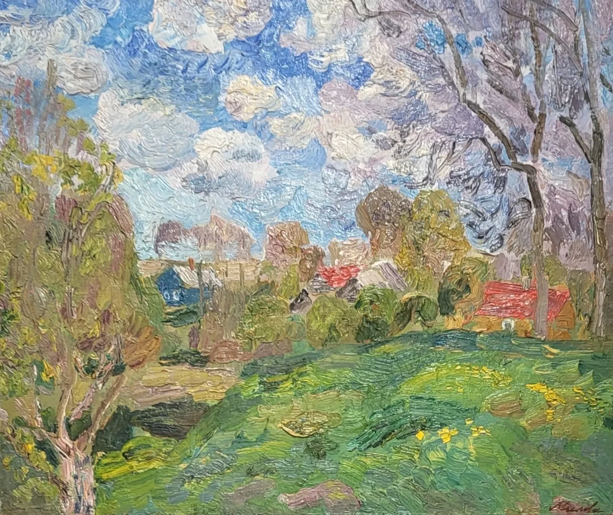 «Облака», Милова Лидия Александровна, художник, купить картину, купить, работы, аукцион, живопись, галерея ОПХ, Bidspirit, бидспирит, магазин