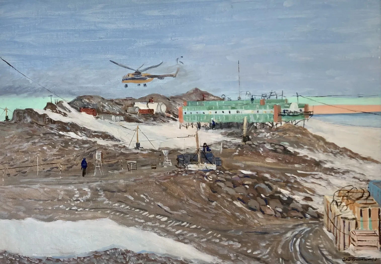 «Станция Русская», Кукушкин Олег Геннадьевич, художник, купить картину, купить, работы, живопись, выставка «Полюса живописи», галерея ОПХ