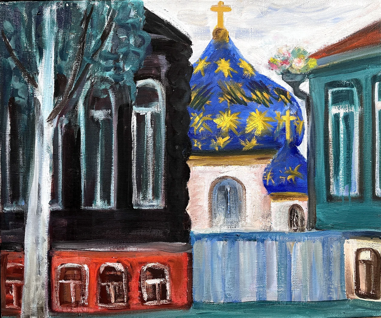 «Суздаль. Рождественский собор», Аршакуни З.П., картина, живопись