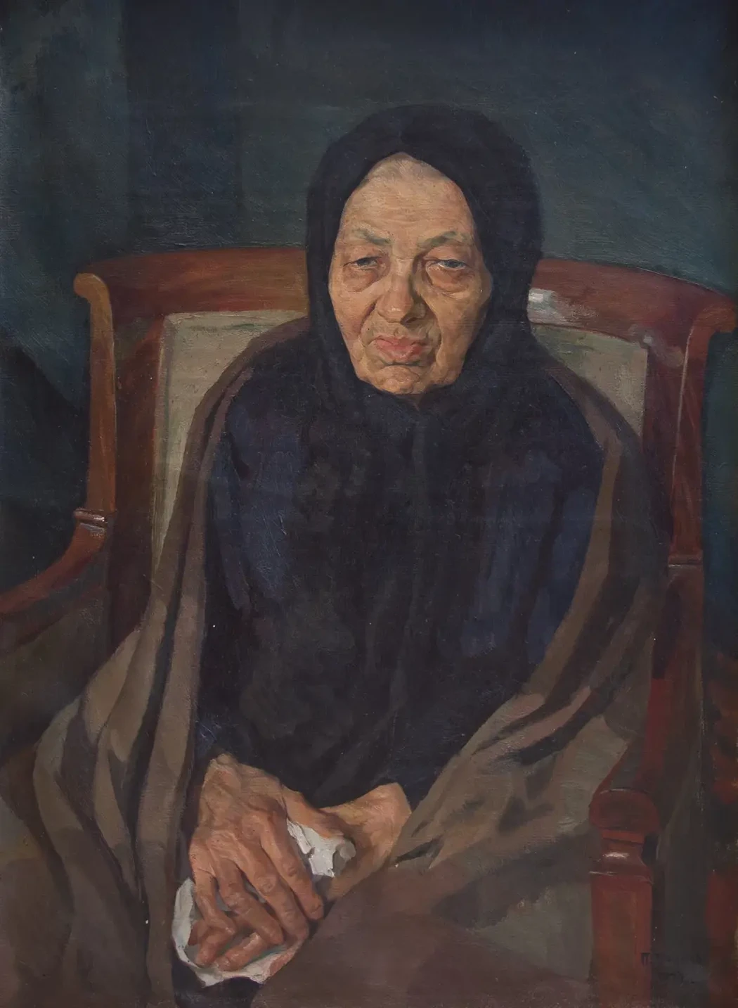 «Портрет», художник, купить картину, купить, работу, живопись, аукцион, галерея ОПХ, Bidspirit, бидспирит, портрет, соцреализм