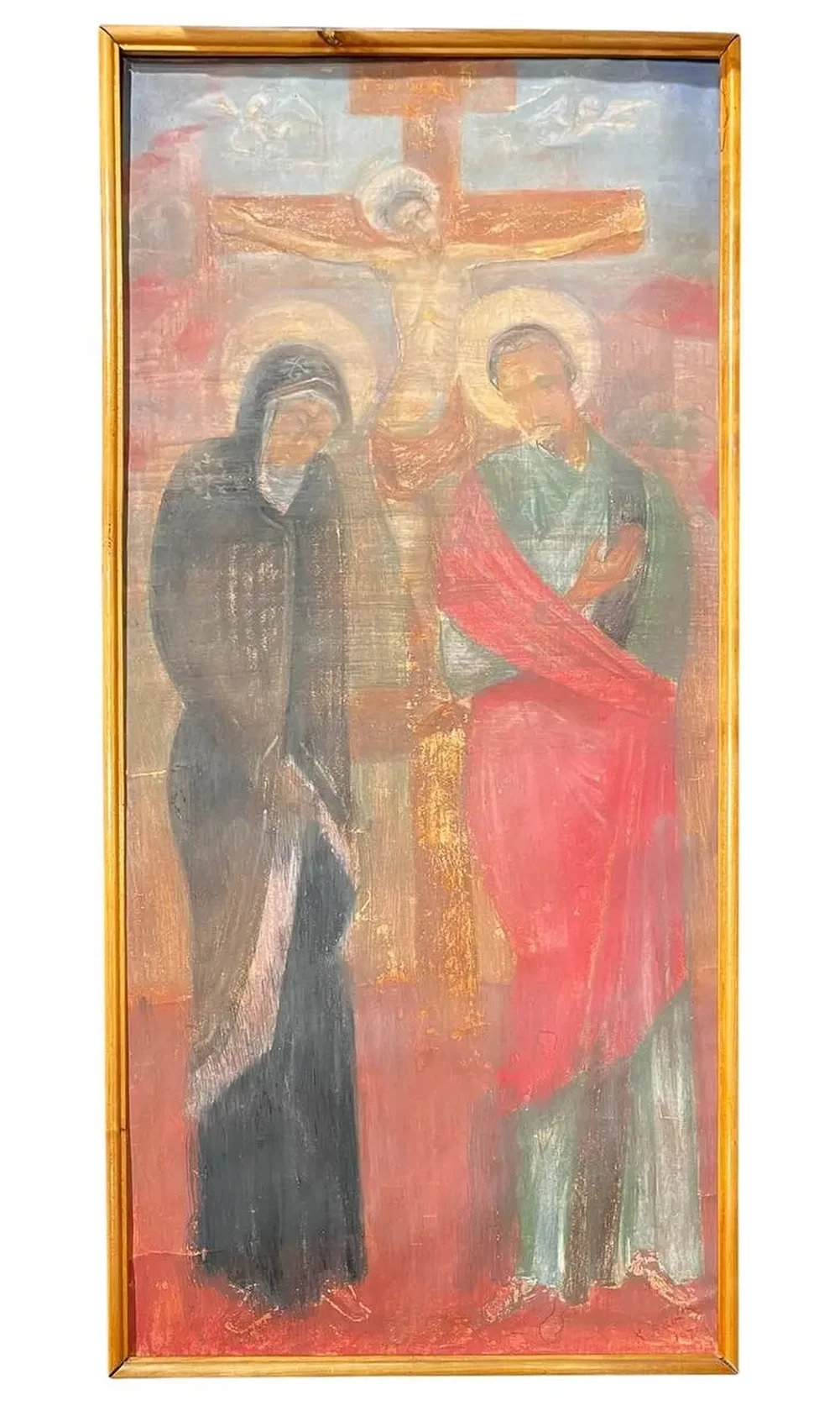 «Распятие с предстоящими», художник, купить картину, купить, работы, аукцион, живопись, галерея ОПХ, Bidspirit, бидспирит, магазин