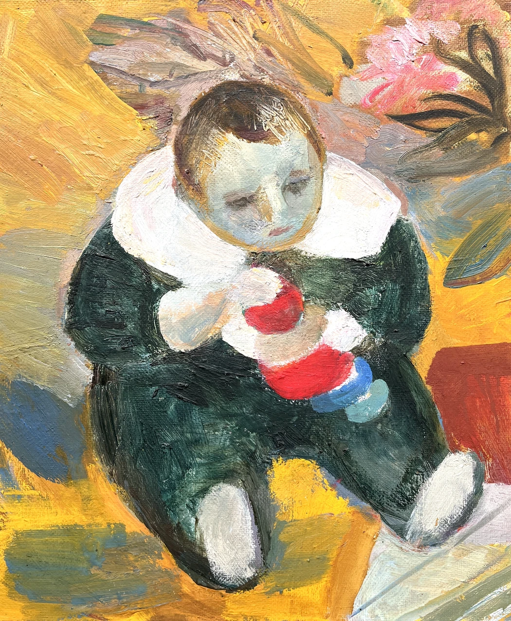 «Петя с куклой», Аршакуни З.П., картина, живопись