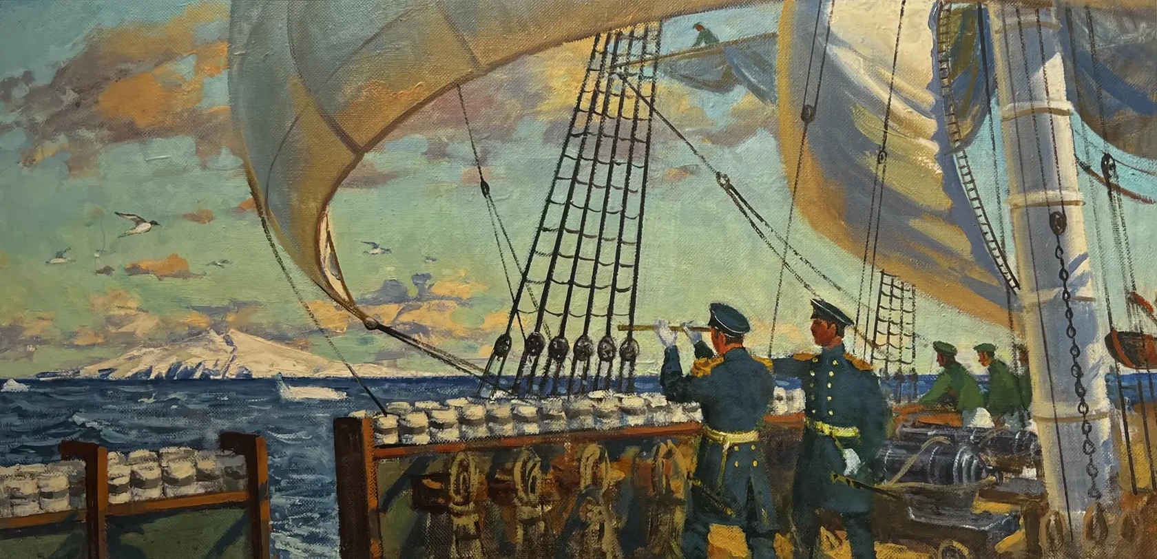 «Открытие Антарктиды», Яркин Владимир Петрович, художник, купить картину, купить, работы, живопись, выставка «Полюса живописи», галерея ОПХ