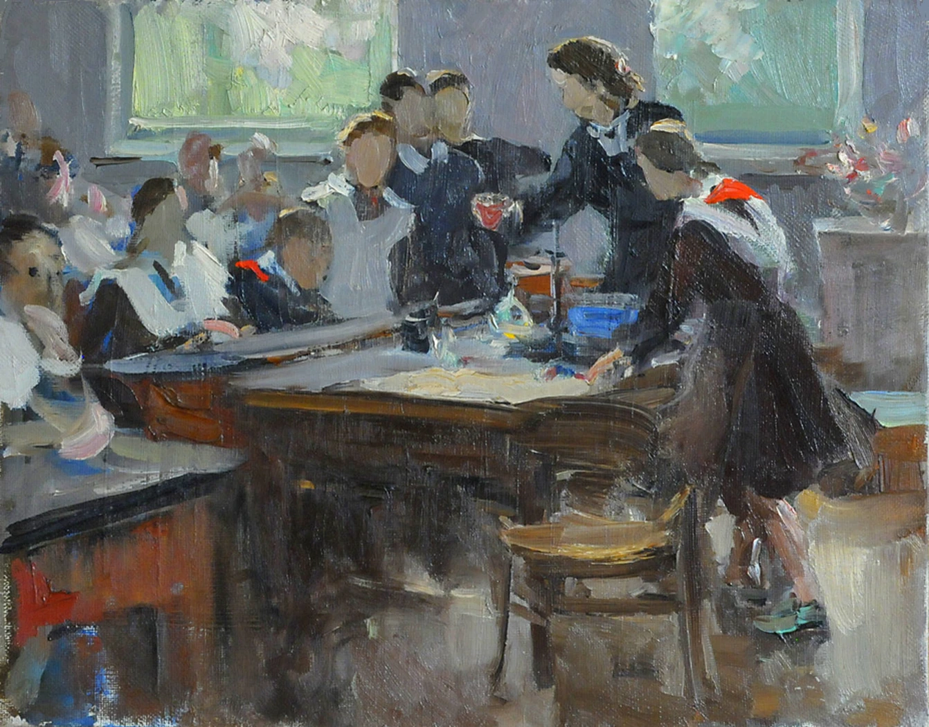 «На уроке химии», Чекалов В.Ф., 1960