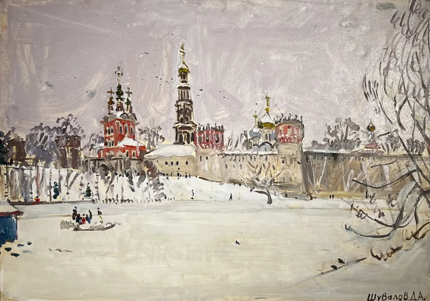 «Село Коломенское. Москва», Шувалов Дмитрий Александрович, художник, купить картину, купить, работы, аукцион, живопись, галерея ОПХ, Bidspirit, бидспирит, магазин, выставка