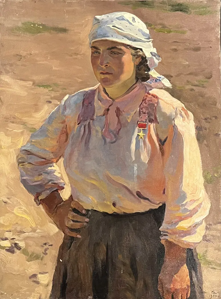 «Колхозница», Пентешин Иван Мильевич, художник, купить картину, купить, работы, живопись, галерея ОПХ, аукцион