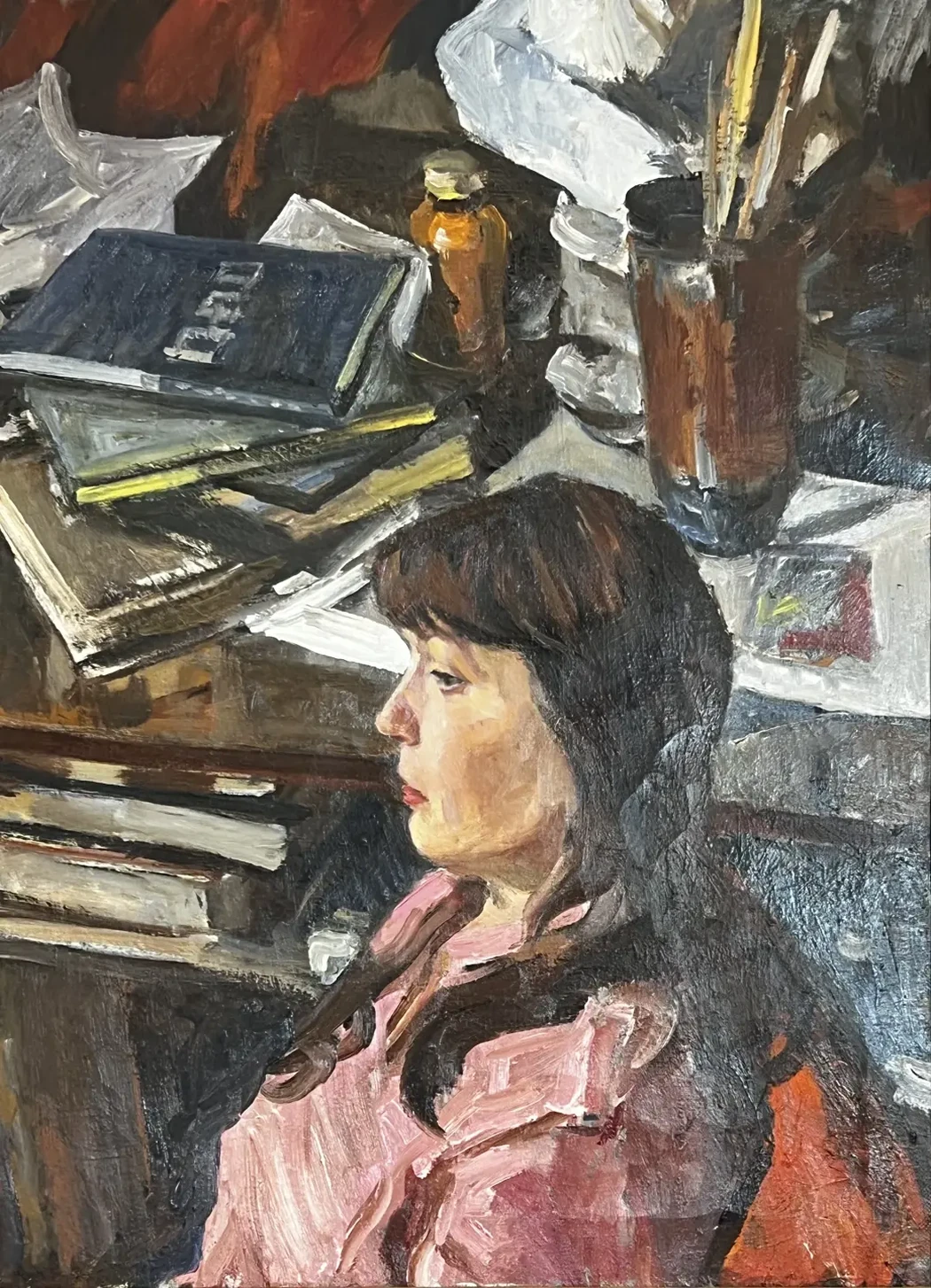«Женский портрет», Русов Л.А., художник, купить картину, купить, работы, аукцион, живопись, галерея ОПХ, Bidspirit, бидспирит, магазин, выставка