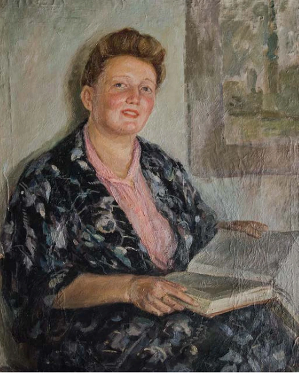 «Женский портрет», Зачиняев Василий Никитович, художник, купить картину, купить, работы, выставка, живопись, галерея ОПХ, портреты, выставка портретов, соцреализм