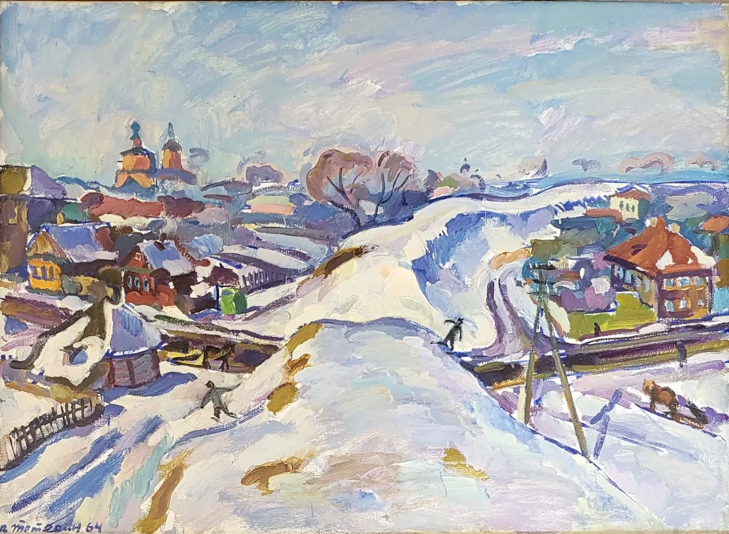 «Городской вал», Тетерин Виктор Кузьмич, художник, купить картину, купить, работы, аукцион, живопись, галерея ОПХ, Bidspirit, бидспирит, магазин 