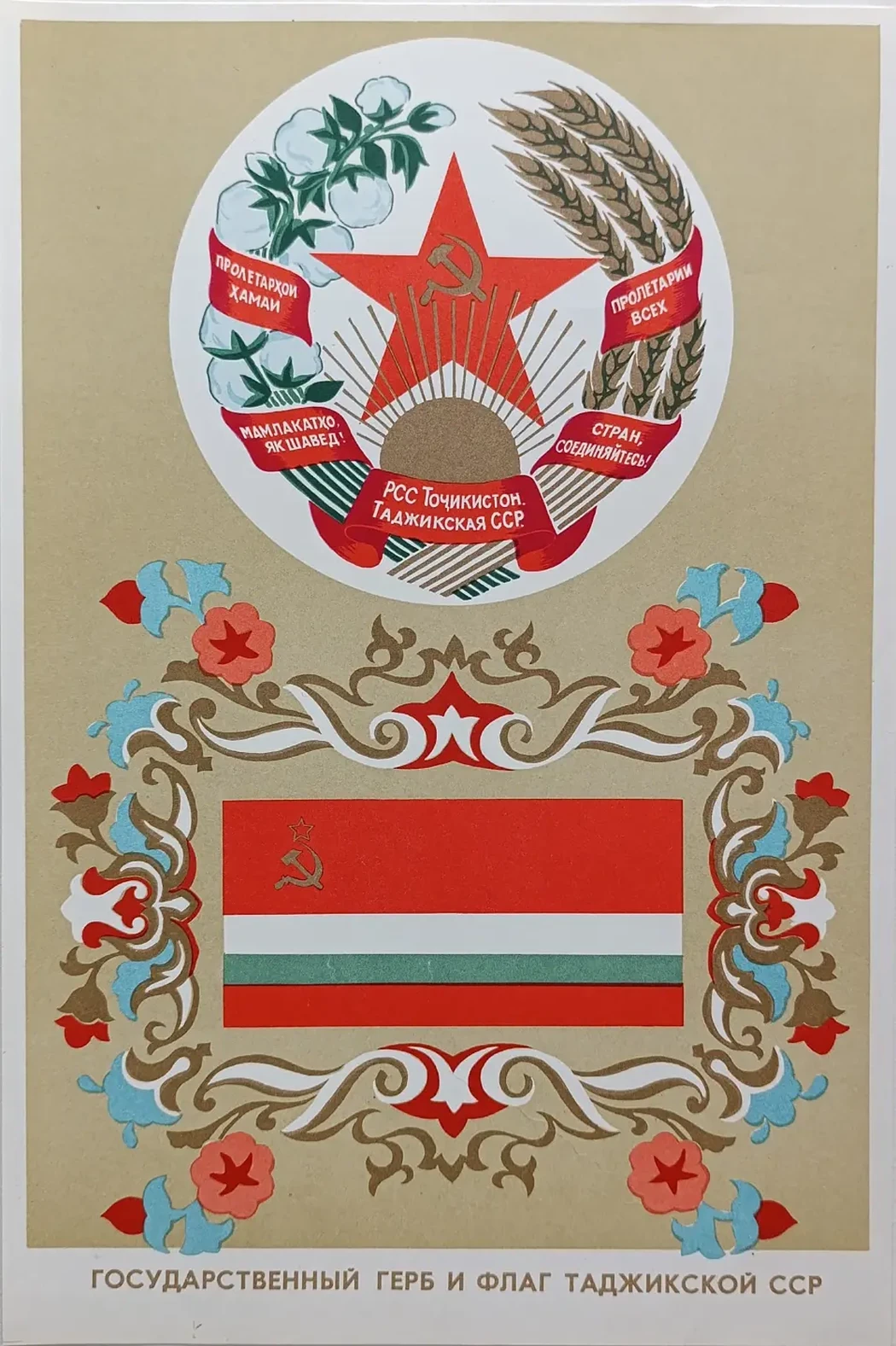 «Государственный герб и флаг Таджикской ССР» Жданов Л.М., Соснер Я.Д.