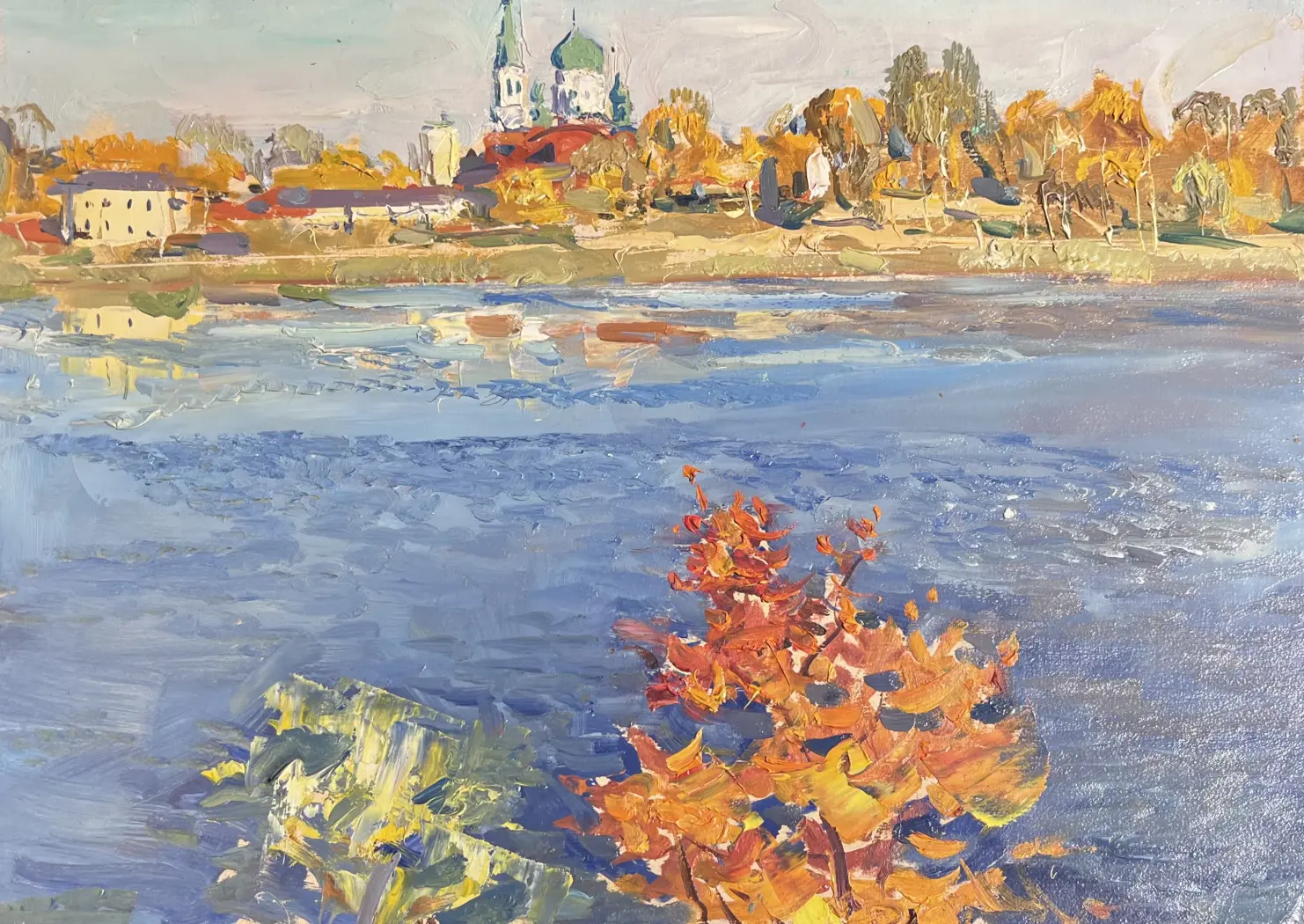 «Осенний пейзаж», художник, купить картину, купить, работы, живопись, галерея ОПХ, аукцион, бидспирит, bidspirit
