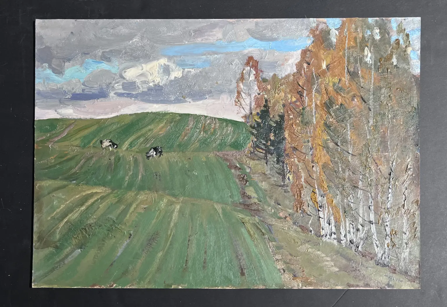 «Осень в поле», художник, купить картину, купить, работы, живопись, галерея ОПХ, аукцион, бидспирит, bidspirit