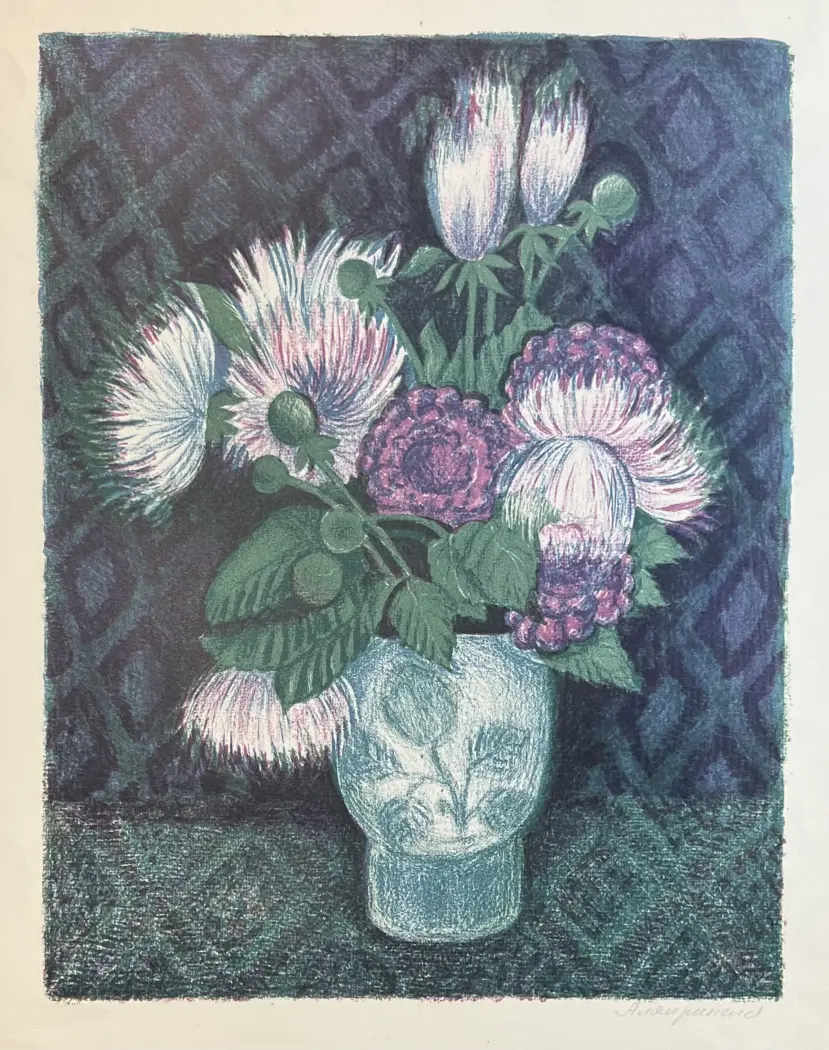 «Астры», Алякринская Алевтина Сергеевна, художник, купить картину, купить, работы, графика, галерея ОПХ, аукцион
