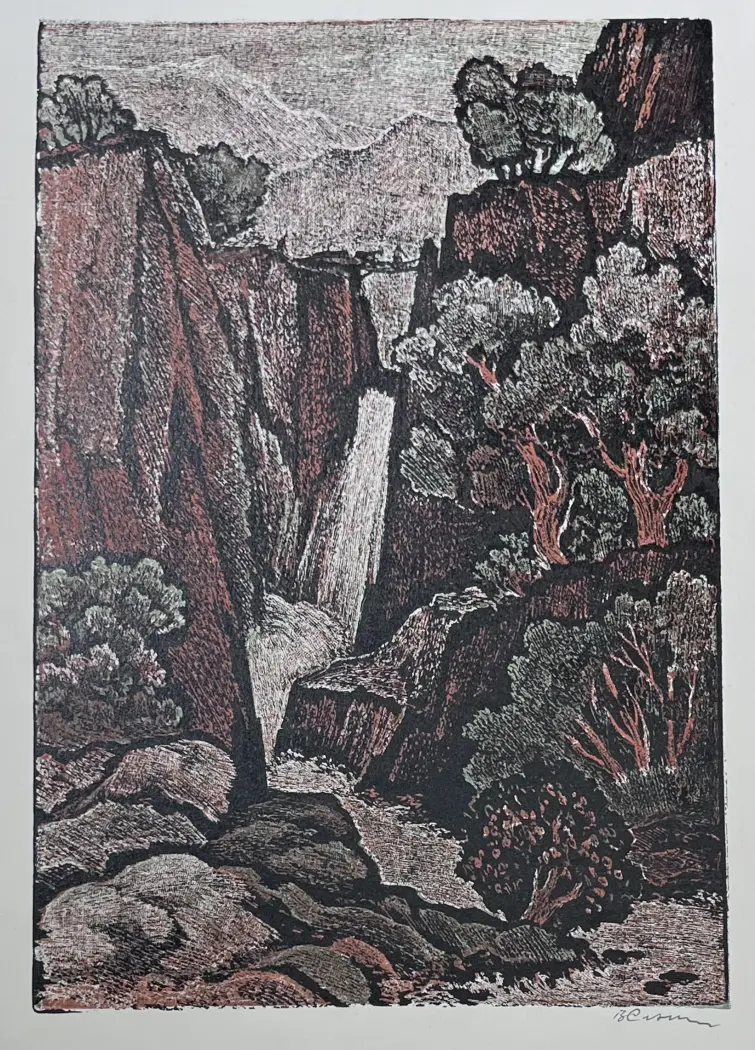 «Водопад», Слыщенко Виктор Сергеевич, художник, купить картину, купить, работы, графика, галерея ОПХ, аукцион