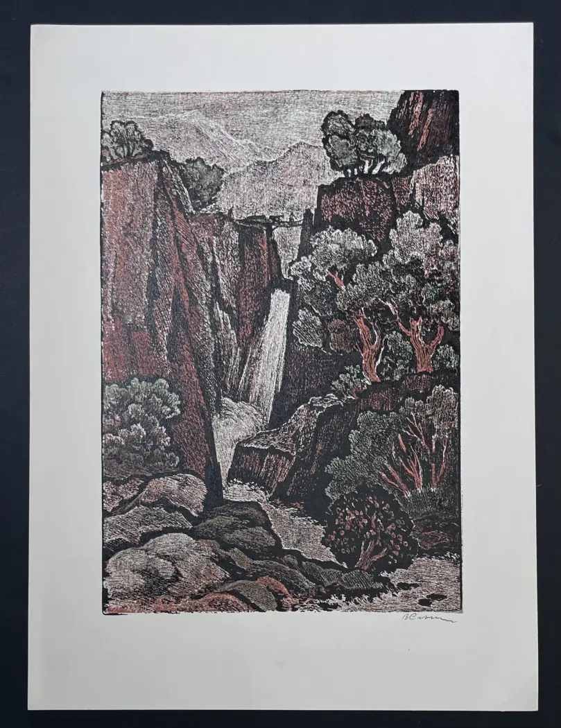 «Водопад», Слыщенко Виктор Сергеевич, художник, купить картину, купить, работы, графика, галерея ОПХ, аукцион