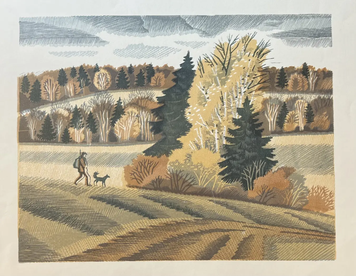 «Охотники», Есипов Сергей Николаевич, художник, купить картину, купить, работы, графика, галерея ОПХ, аукцион