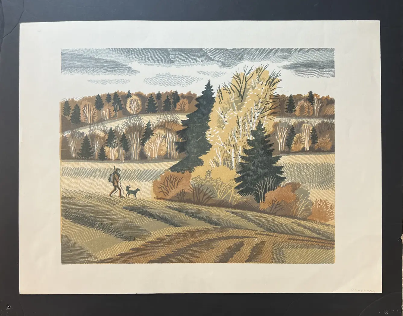 «Охотники», Есипов Сергей Николаевич, художник, купить картину, купить, работы, графика, галерея ОПХ, аукцион
