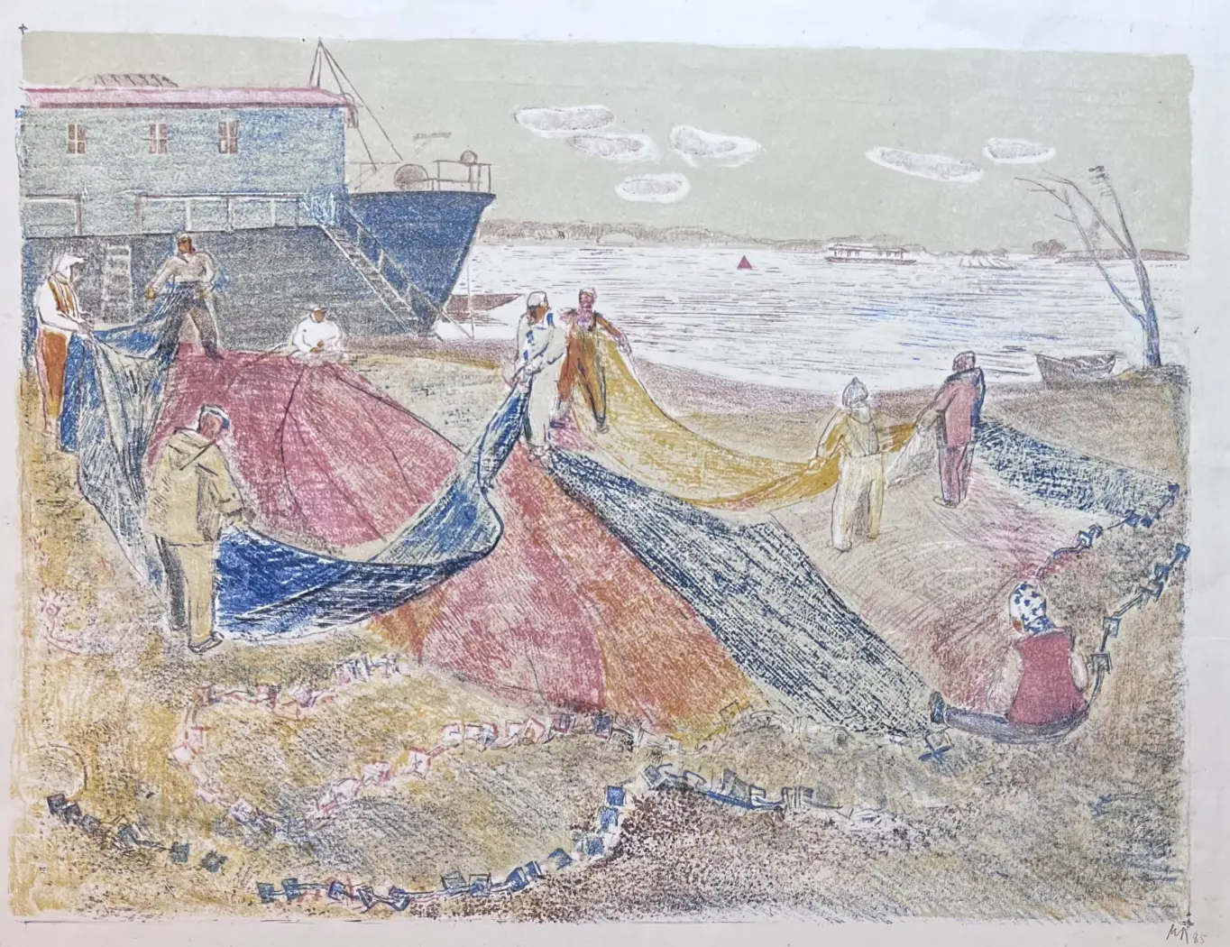 Левина М., художник, купить картину, купить, работы, графика, галерея ОПХ, аукцион