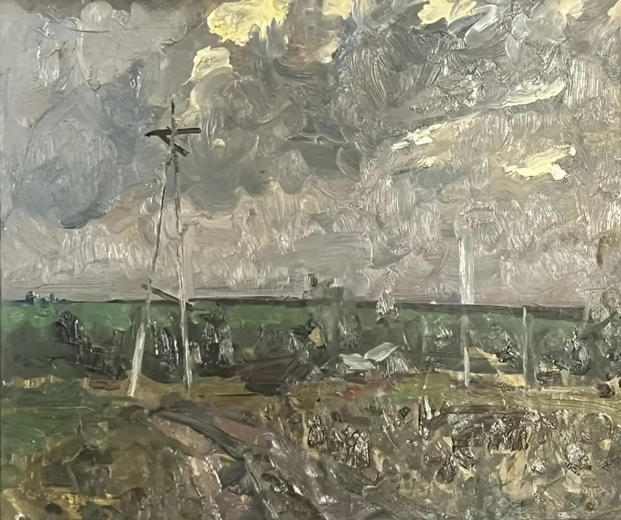 «Пасмурный день», Яркин В.П., художник, купить картину, живопись, сюжет , аукцион, галерея ОПХ 