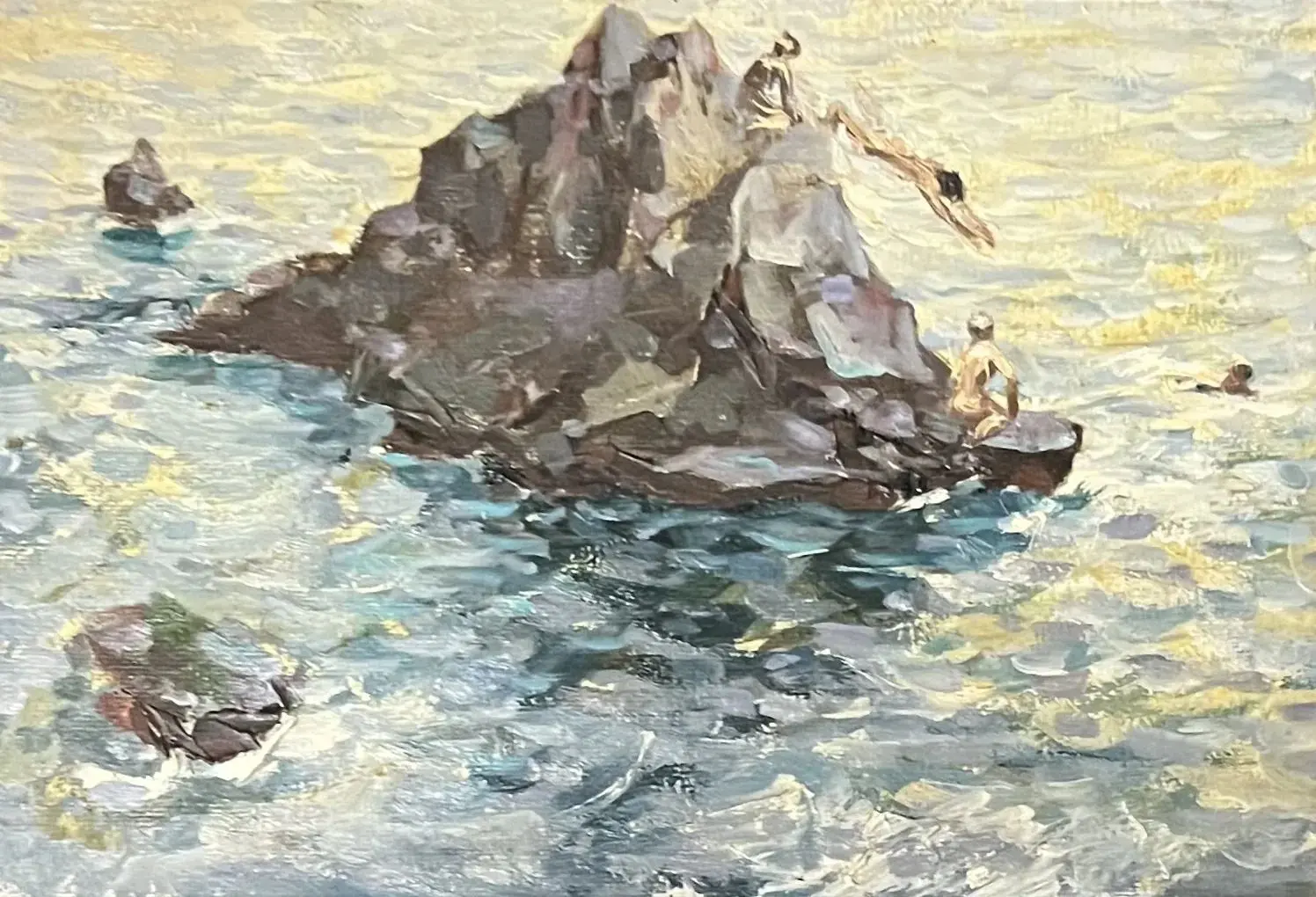 «Купание на море», Яркин В.П., художник, купить картину, живопись, аукцион, галерея ОПХ 