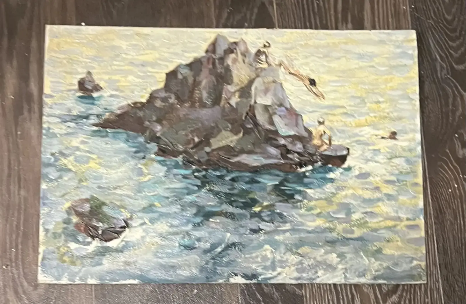 «Купание на море», Яркин В.П., художник, купить картину, живопись, аукцион, галерея ОПХ 