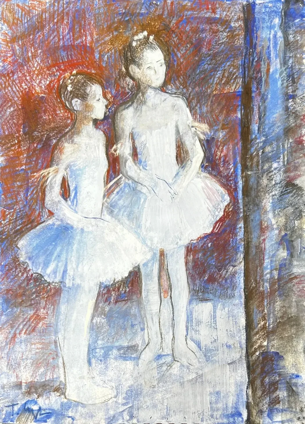 «Балерины», Чепикова Татьяна Алексеевна, художник, купить картину, купить, работы, аукцион, графика, галерея ОПХ, Bidspirit, бидспирит, магазин