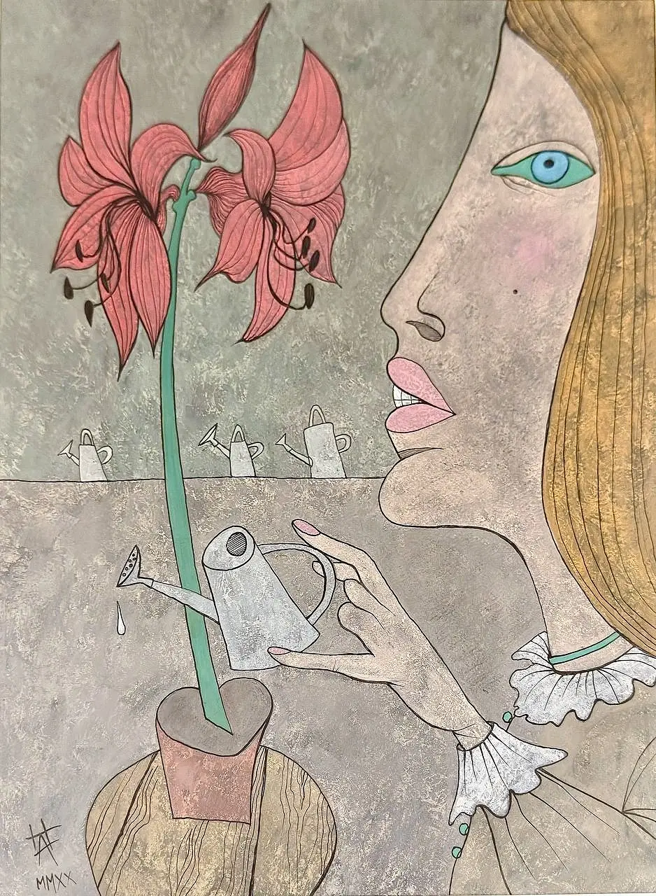 «Цветы моей любви», Нелюбина Анастасия, художник, купить картину, купить, работу, выставка, галерея ОПХ, аукцион