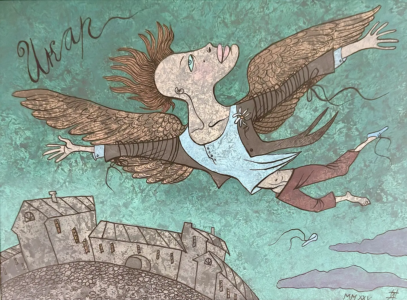 «Икар. Ночной полет», Нелюбина Анастасия, художник, купить картину, купить, работу, выставка, галерея ОПХ, аукцион