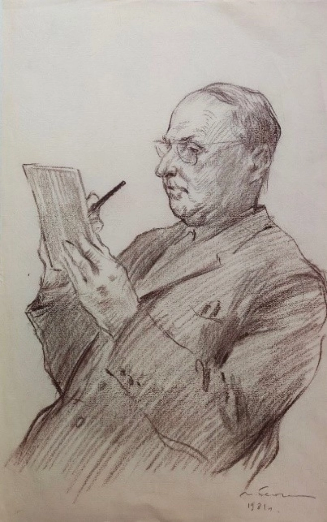 «Портрет художника Сорокина И.С.», Пентешин Иван Мильевич, художник, купить картину, купить, работы, графика, галерея ОПХ, аукцион